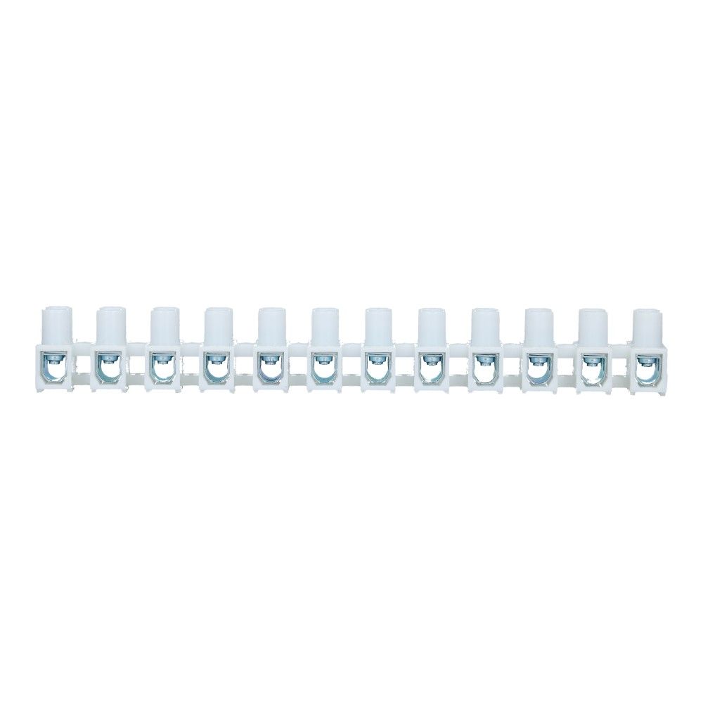 2.5-10mm² Kroonsteen 57A 500V 12 polig Wit  2.5-10mm² Kroonsteen 57A 500V 12 polig Wit