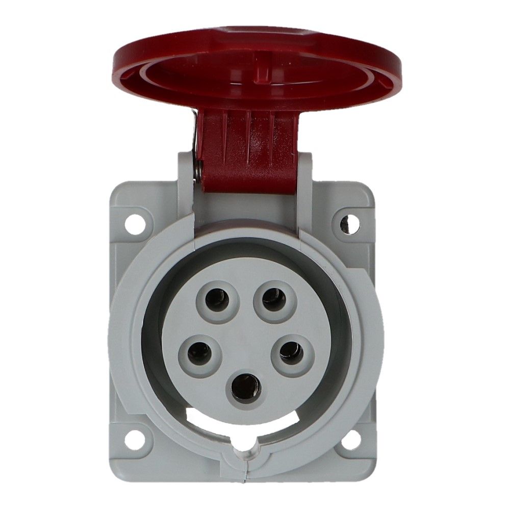 CEE female 5 polig 6H 16A IP44 inbouw wcd 380-415VAC CEE female 5 polig 6H 16A IP44 inbouw wcd 380-415VAC