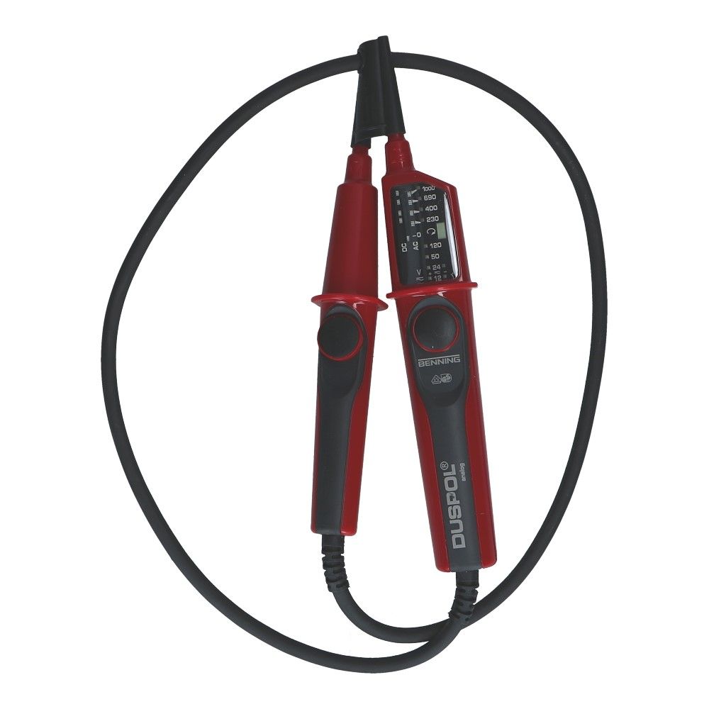 Duspol Analog 2 polig spanningstester 12-1000V AC/DC Duspol Analog 2 polig spanningstester 12-1000V AC/DC