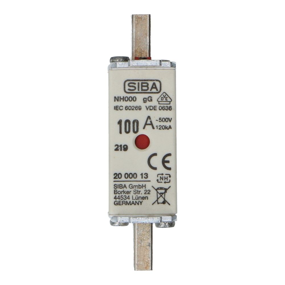 Mespatroon NH000 100A gL/gG 500V 78x20.5x42 Mespatroon NH000 100A gL/gG 500V 78x20.5x42