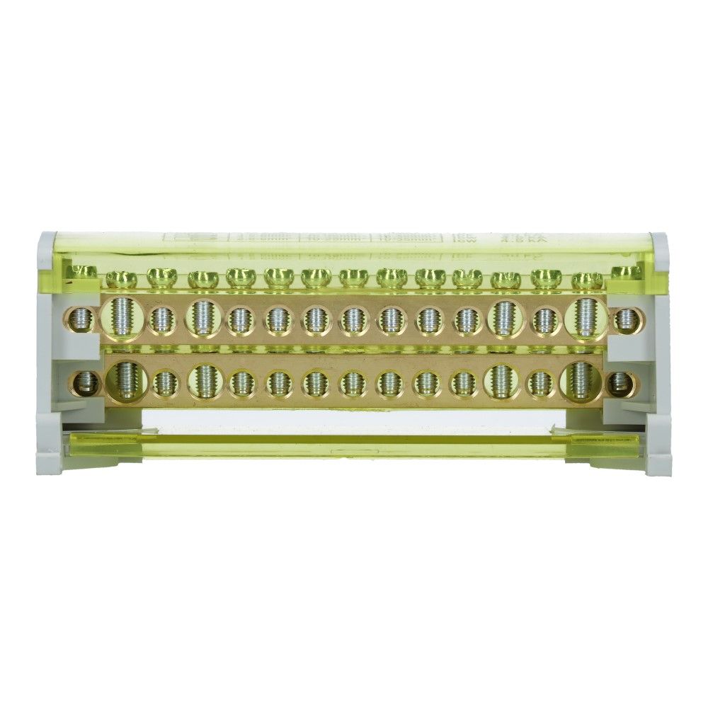 Verdeelblok CVT 125A 2 rijen 15 aansluitingen 500VAC Verdeelblok CVT 125A 2 rijen 15 aansluitingen 500VAC
