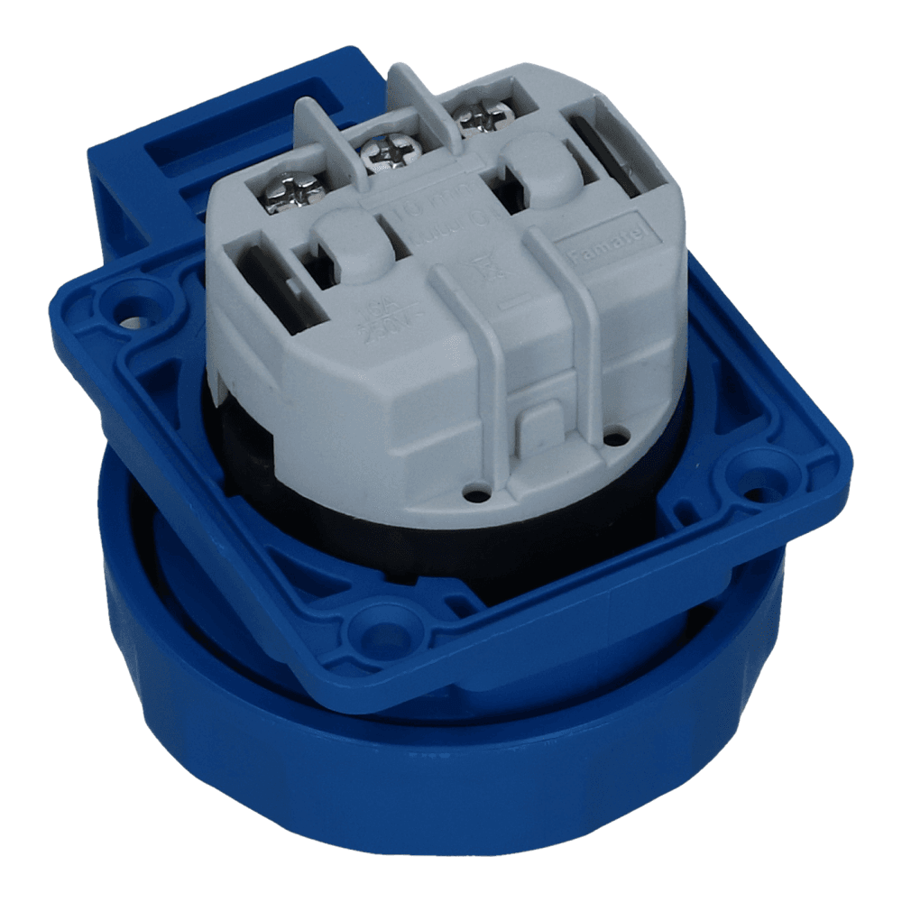 CEE schuko 3 polig 16A IP68 220-240VAC (55x58mm) CEE schuko 3 polig 16A IP68 220-240VAC (55x58mm)