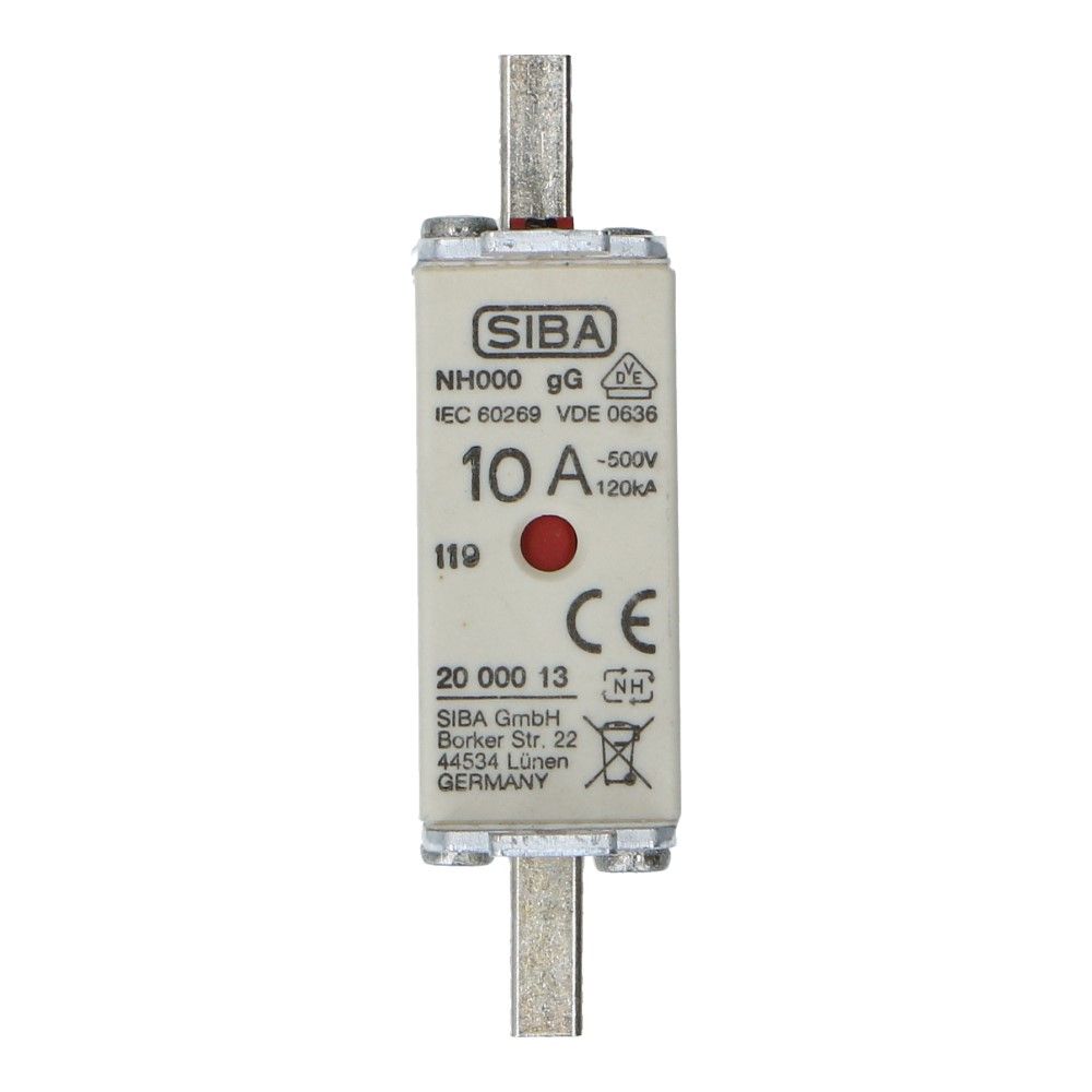 Mespatroon NH000 10A gL/gG 500V 78x20.5x42 Mespatroon NH000 10A gL/gG 500V 78x20.5x42