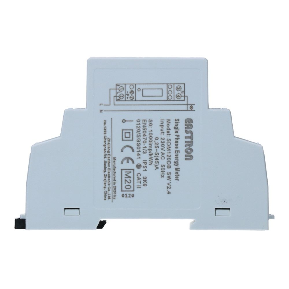 kWh meter 1 fase 5/45A MID Factureerbaar kWh meter 1 fase 5/45A MID Factureerbaar