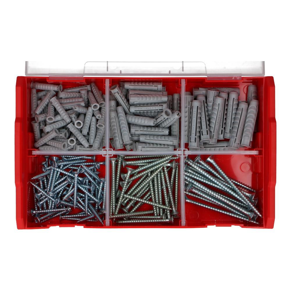 Nylon plug SX Fixtainer assortiment plug met schroef Nylon plug SX Fixtainer assortiment plug met schroef