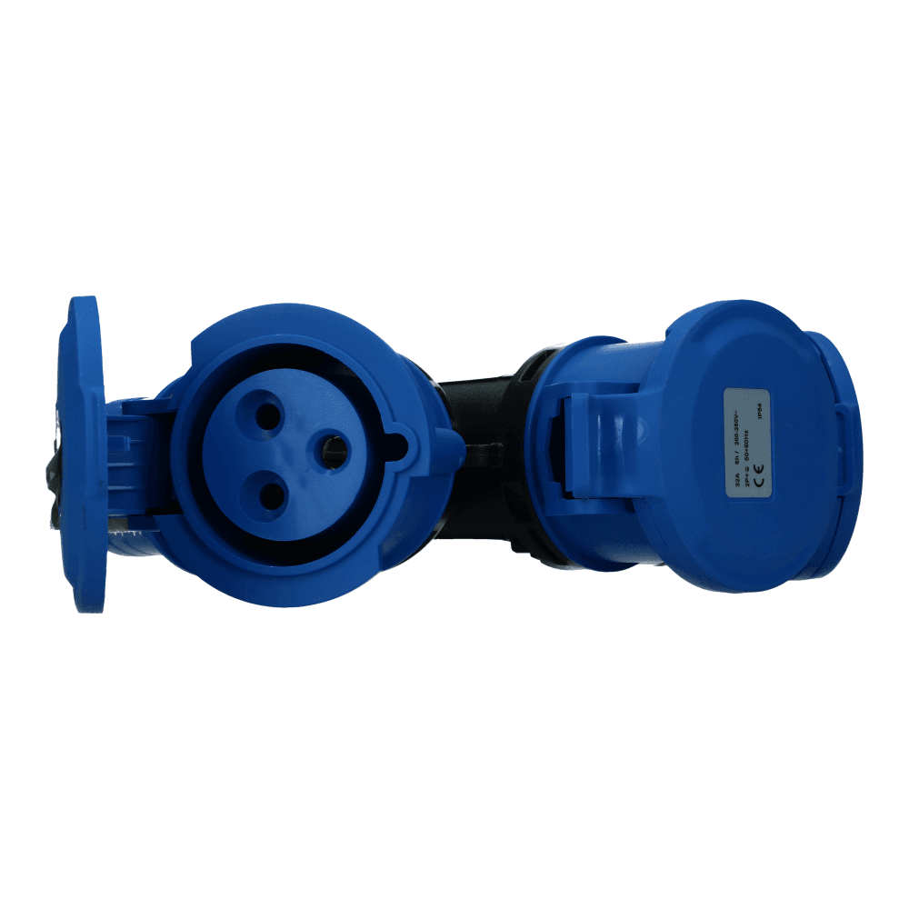 3 weg splitter 1x CEE naar 3xCEE 3p+n+e 32A 3 weg splitter 1x CEE naar 3xCEE 3p+n+e 32A
