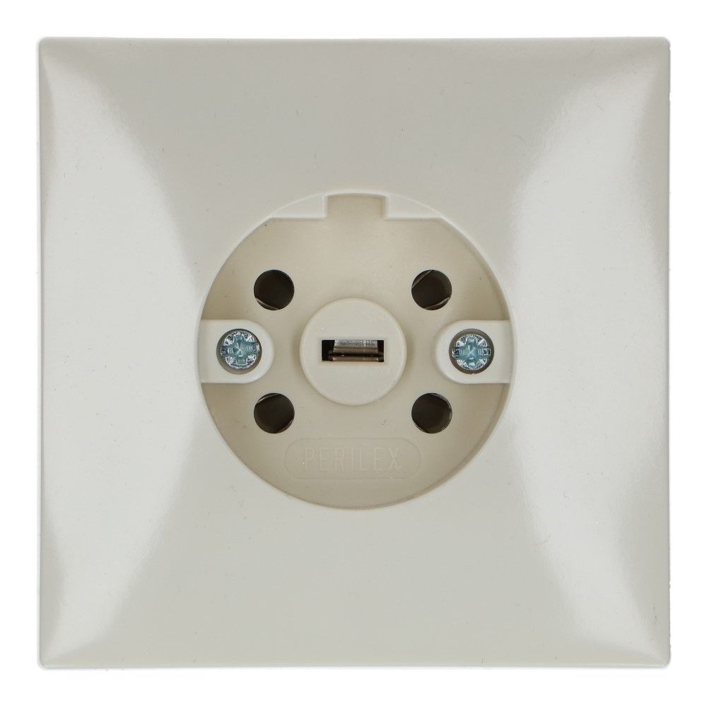 Perilex inbouw WCD 16A vierkant creme Perilex inbouw WCD 16A vierkant creme