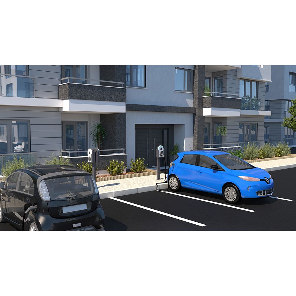 Evlink Pro Oplaadpunt T2 aansluitkabel 5 meter 3 fase 22kW MID kWh-meter Evlink Pro Oplaadpunt T2 aansluitkabel 5 meter 3 fase 22kW MID kWh-meter