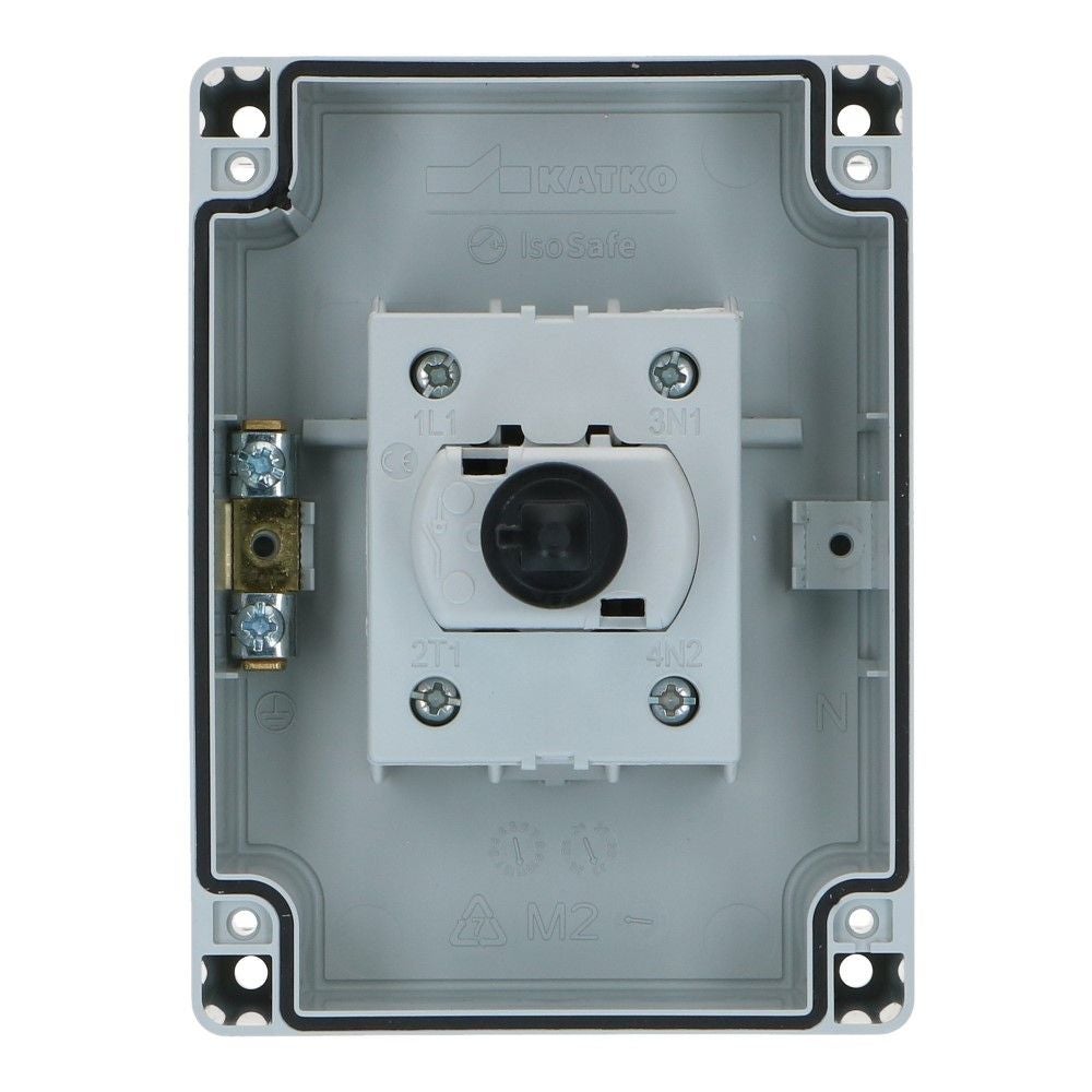 Werkschakelaar IP65 4 polig 40A 96x130x106mm zwart hendel ABS AC22-25A Werkschakelaar IP65 4 polig 40A 96x130x106mm zwart hendel ABS AC22-25A