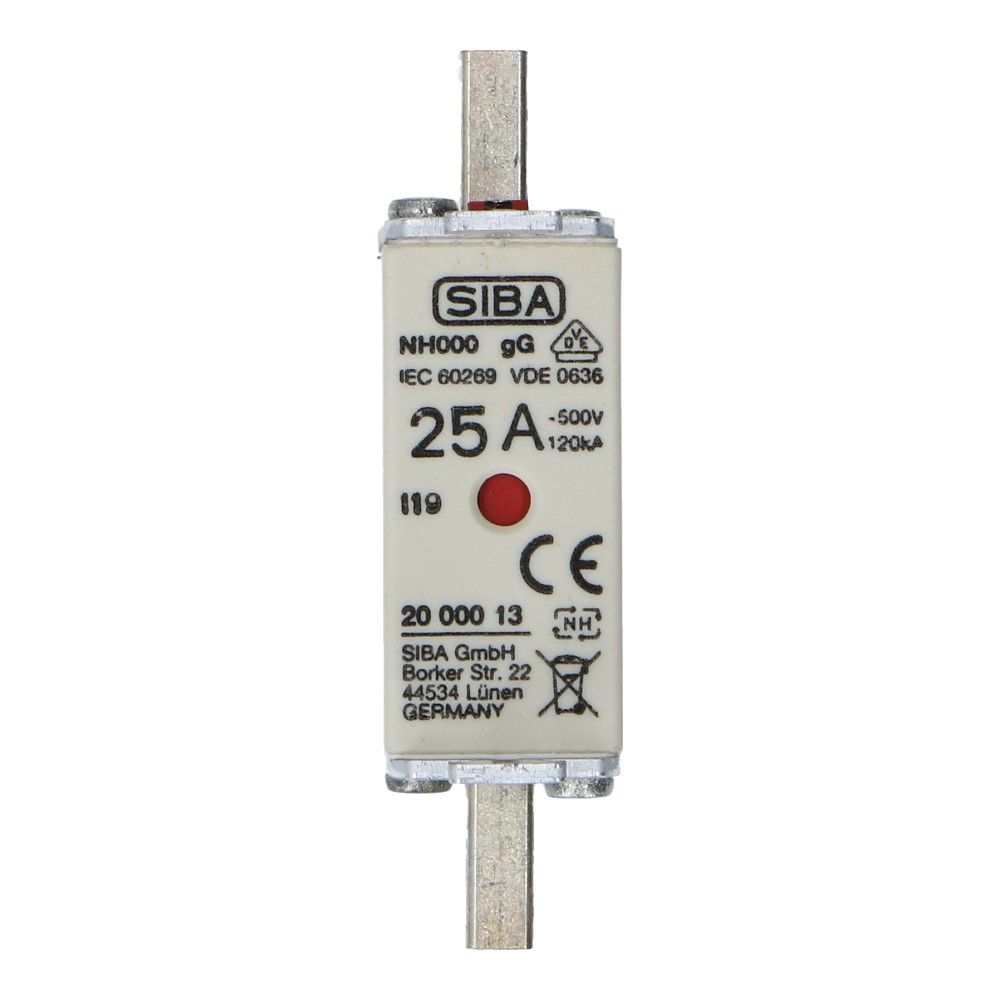 Mespatroon NH000 25A gL/gG 500V 78x20.5x42 Mespatroon NH000 25A gL/gG 500V 78x20.5x42