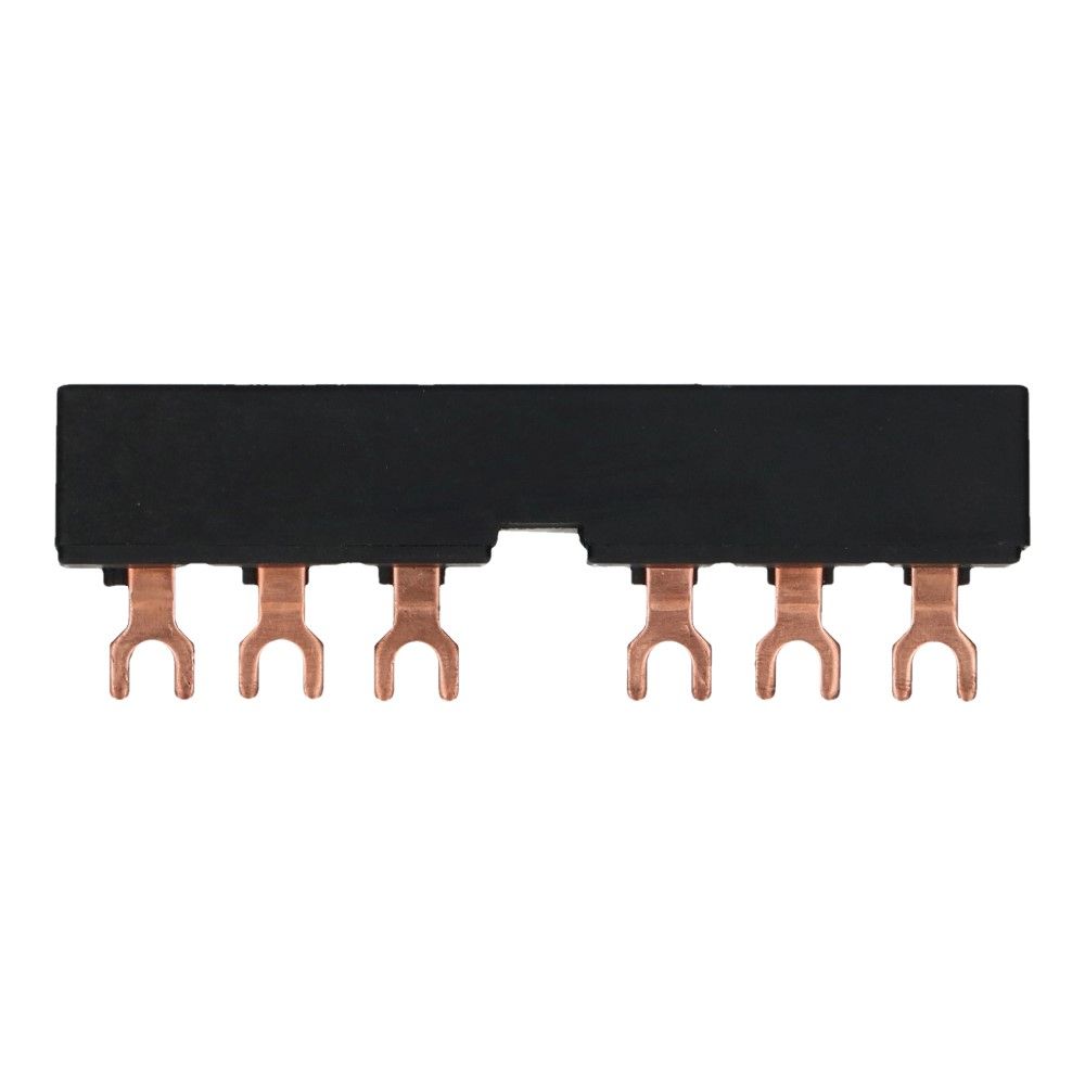 Kamrail vork 3 fase 6 poles offset 9mm tbv motorbeveiliging Kamrail vork 3 fase 6 poles offset 9mm tbv motorbeveiliging