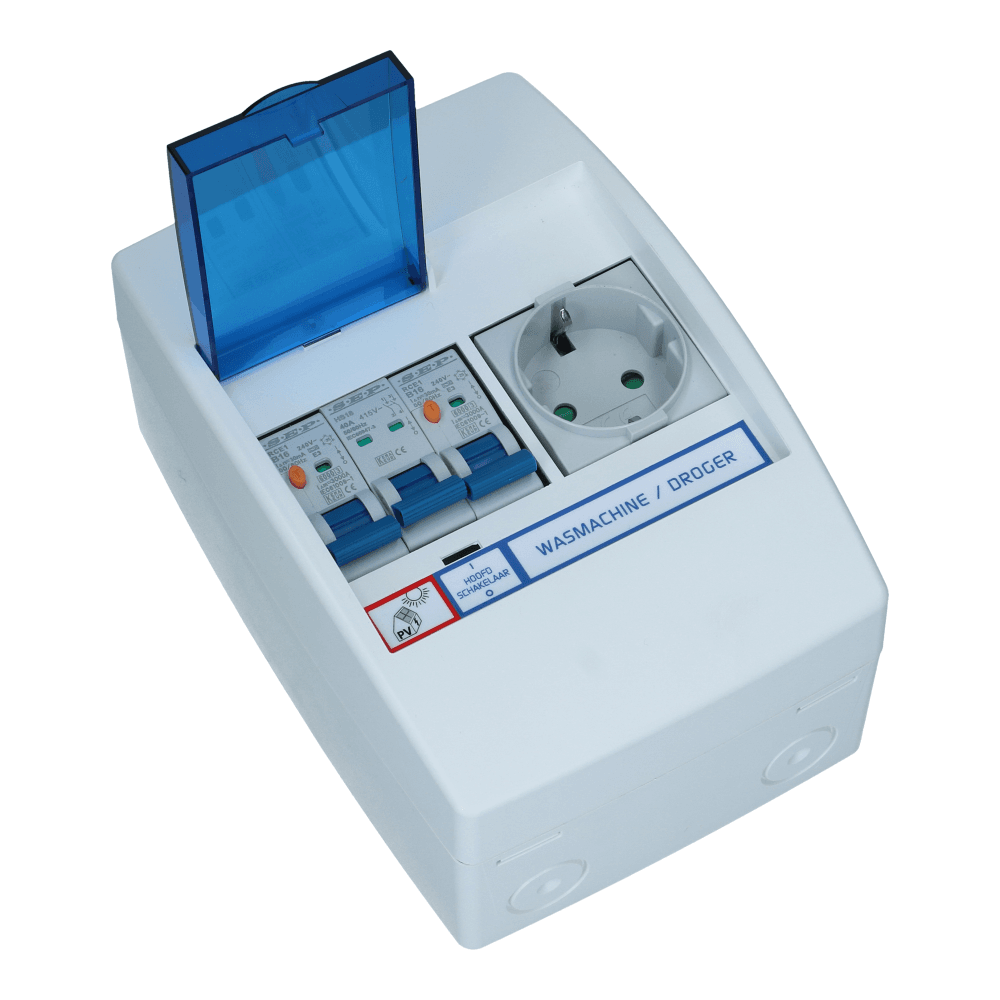 PV verdeler Blue-line 1xwcd Aardlekautomaat 20A B 30mA PV verdeler Blue-line 1xwcd Aardlekautomaat 20A B 30mA