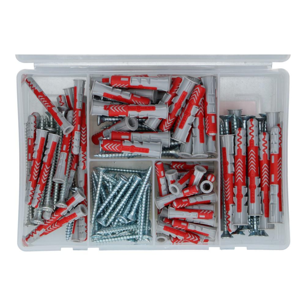 DuoPower Profibox assortiment plug en schroef kort/lang DuoPower Profibox assortiment plug en schroef kort/lang