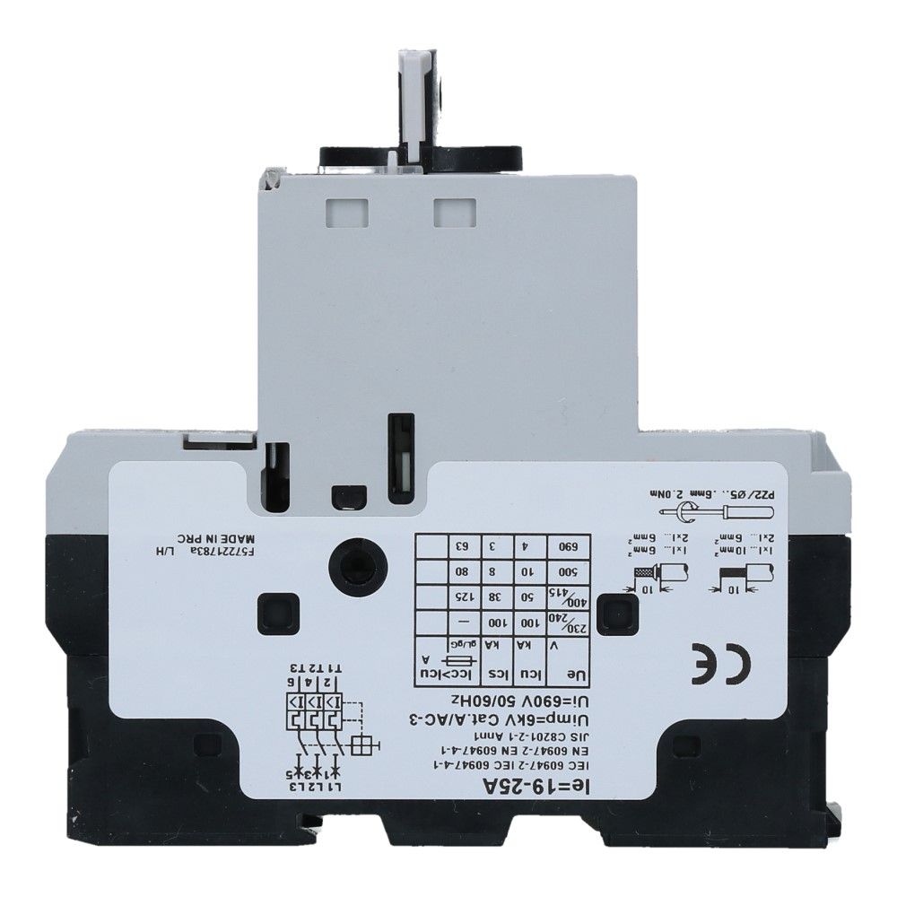 19-25A Motorbeveiligingsschakelaar 415VAC 50kA 19-25A Motorbeveiligingsschakelaar 415VAC 50kA