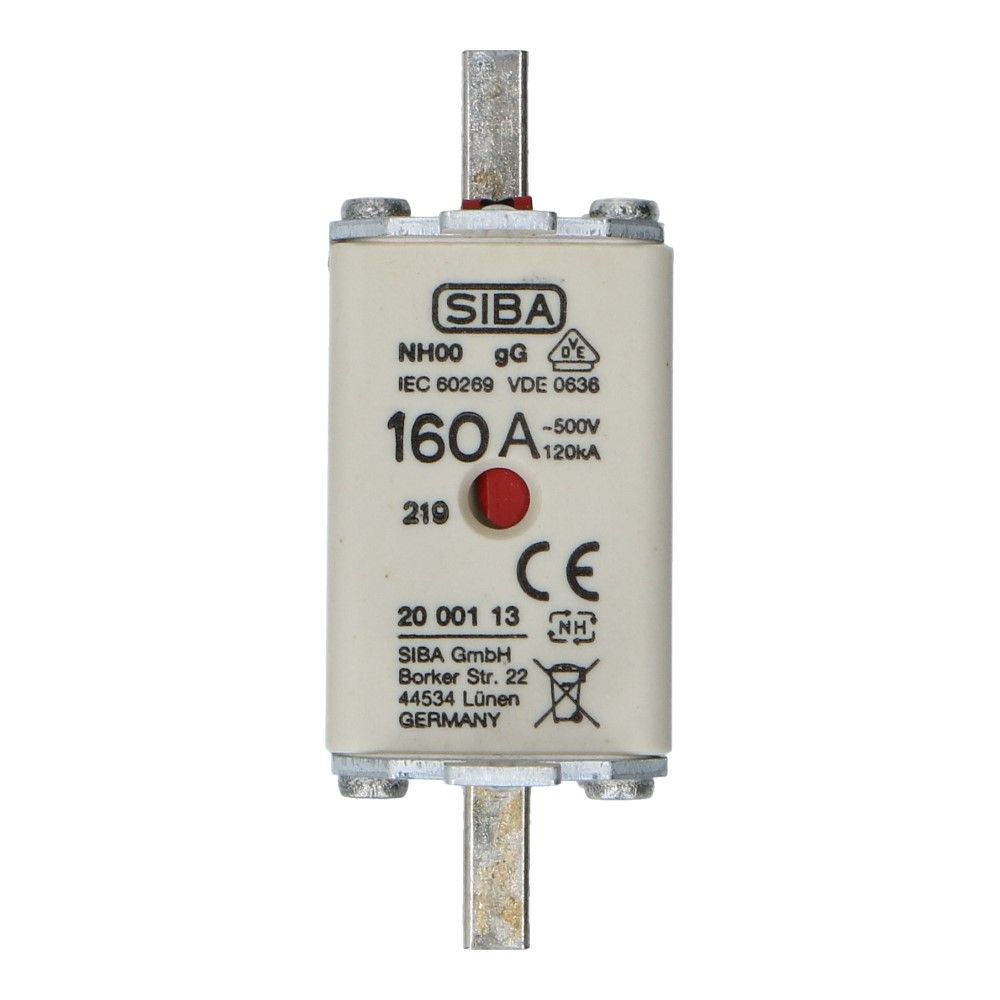 Mespatroon NH00 160A gL/gG 500V 78x29.5x42 Mespatroon NH00 160A gL/gG 500V 78x29.5x42