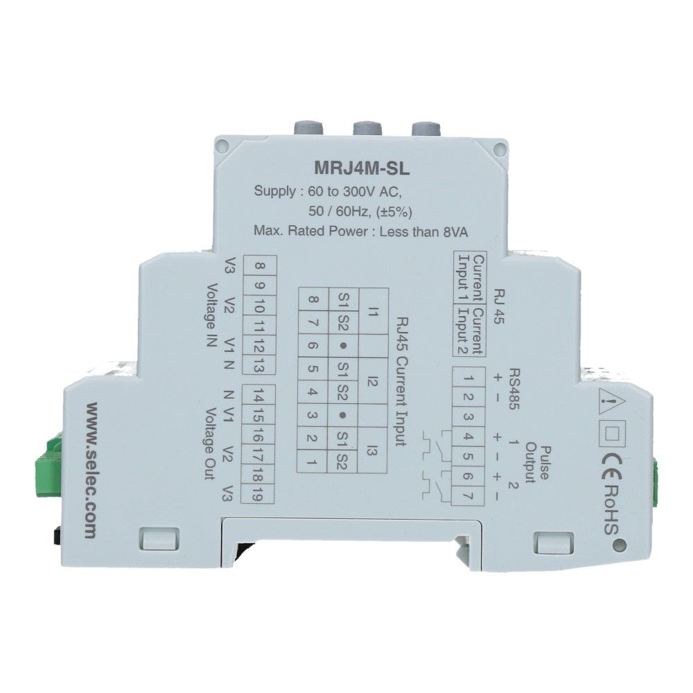 Multi-Function dinrail meter met 2xrj45 voor trafo splitlaod Multi-Function dinrail meter met 2xrj45 voor trafo splitlaod
