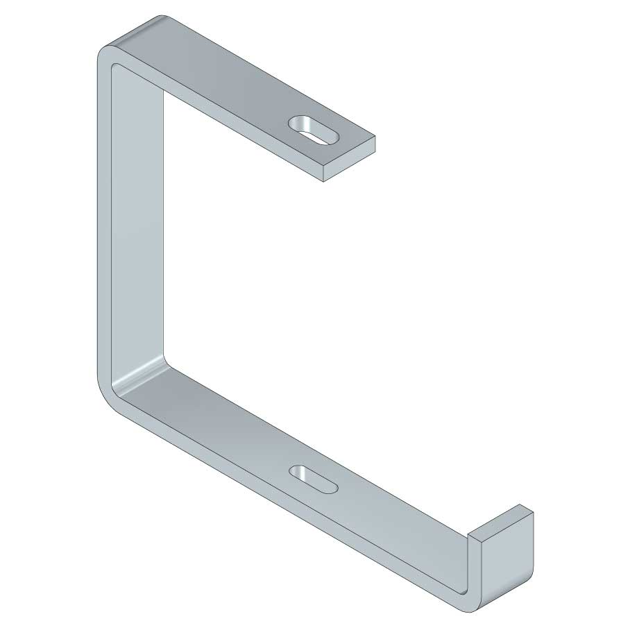 Kabelgoot C-beugel 190mm hoog voor 100mm breed Elektrolytisch verzinkt Kabelgoot C-beugel 190mm hoog voor 100mm breed Elektrolytisch verzinkt