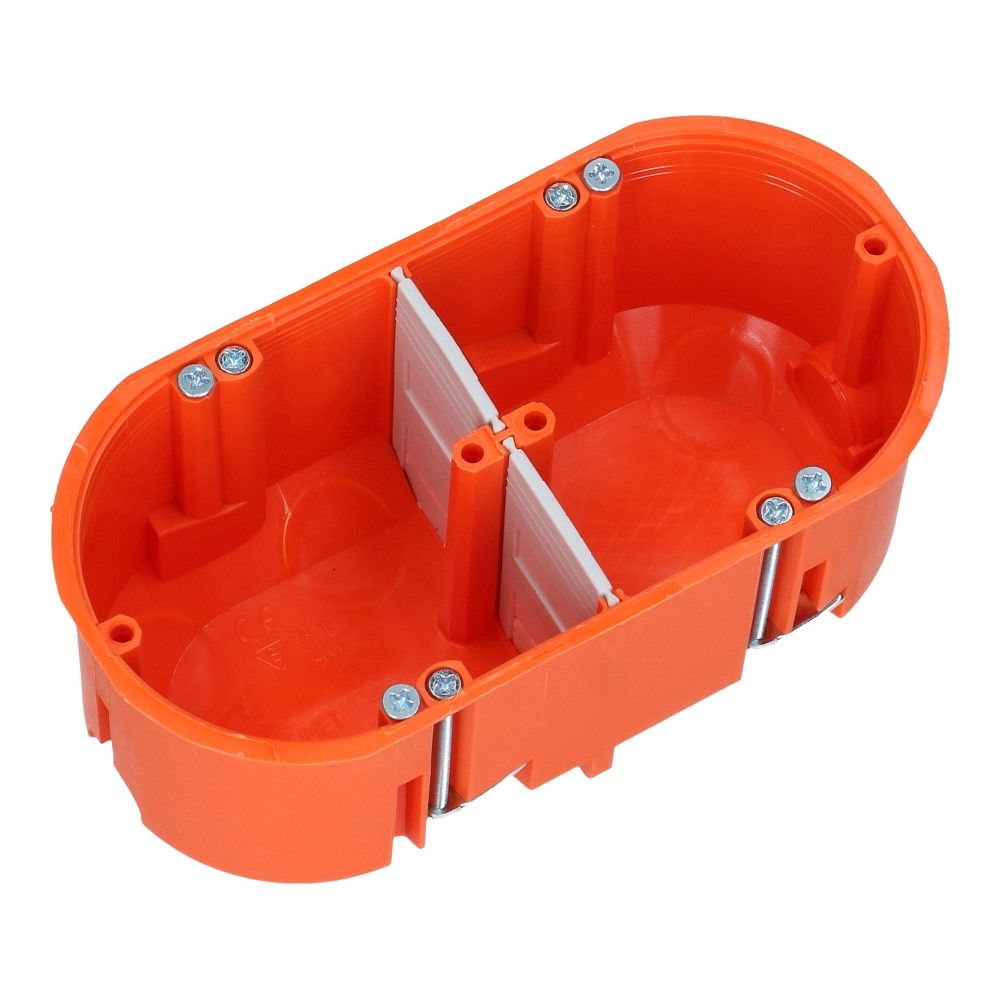 Hollewanddoos 2 voudig gat 68mm diep 62mm
