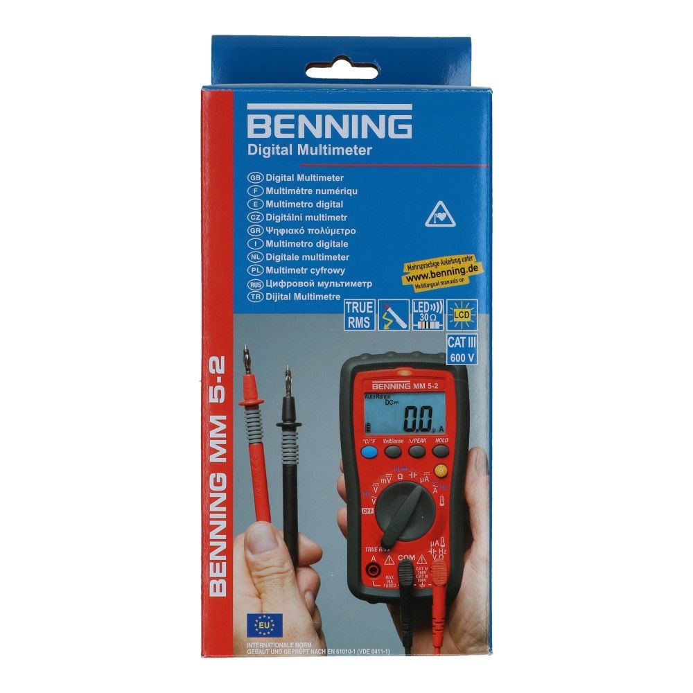 Digitale multimeter MM 5-2 True RMS 0.1mV-600V AC/DC Digitale multimeter MM 5-2 True RMS 0.1mV-600V AC/DC