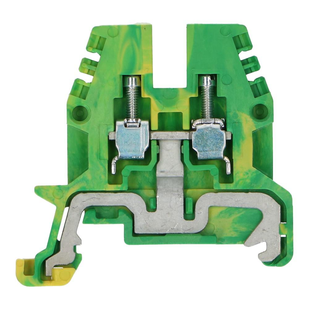 Montageklem aardeklem TE 2.5mm² geel/groen Montageklem aardeklem TE 2.5mm² geel/groen