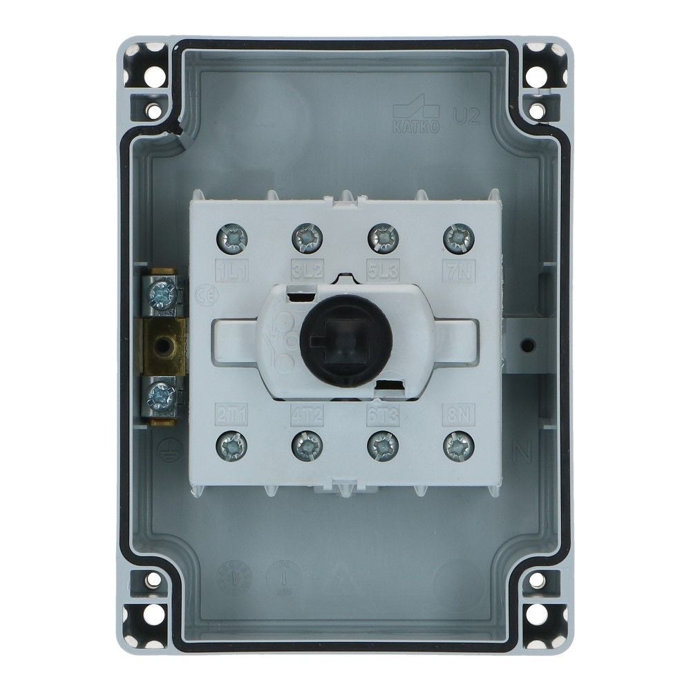 Werkschakelaar IP65 4 polig 20A 96x130x106mm zwart hendel ABS AC22-10A Werkschakelaar IP65 4 polig 20A 96x130x106mm zwart hendel ABS AC22-10A