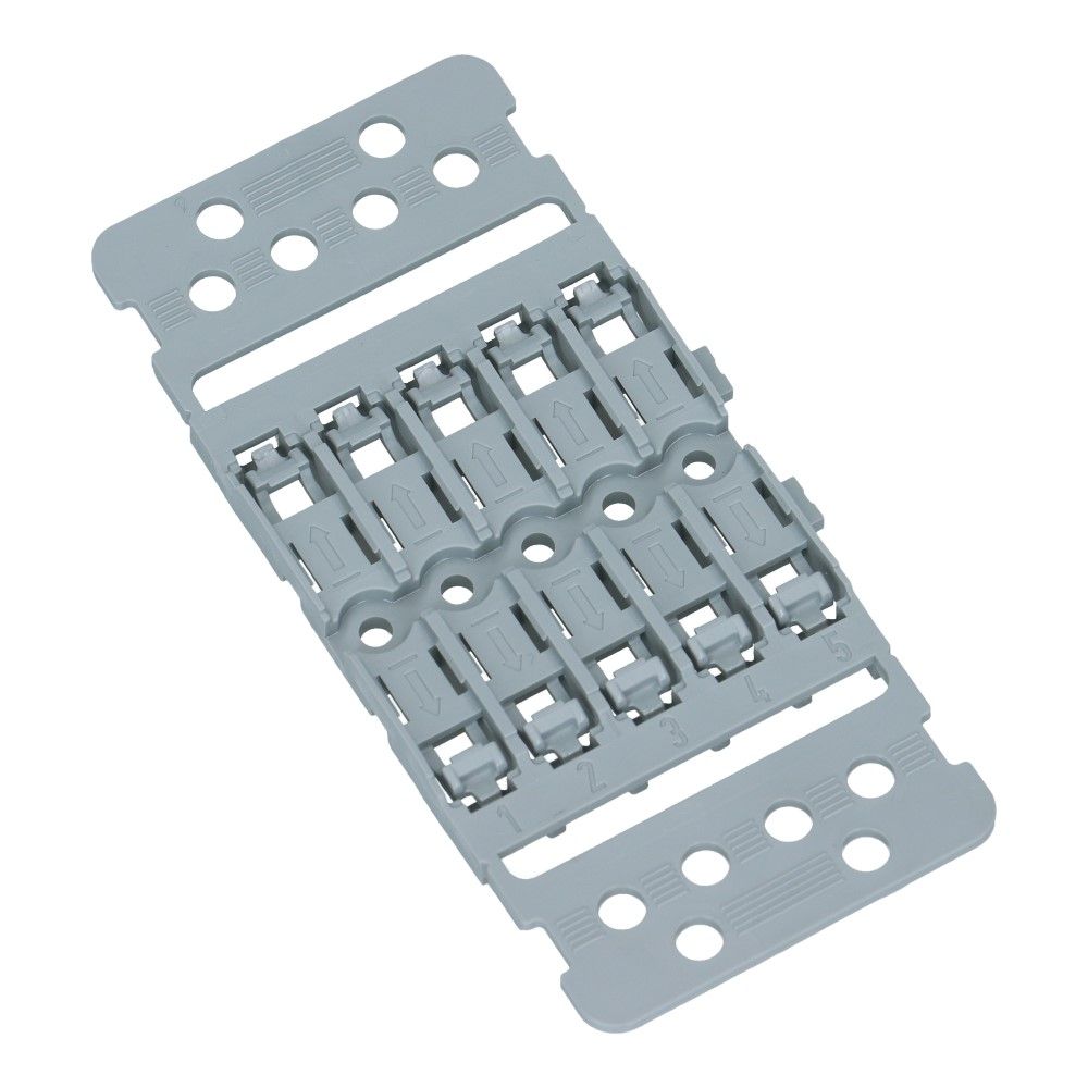 WAGO Bevestigingsadapter doorvoerconnector 5-voudig schroefbevestiging en trekontlasting - 5 stuks