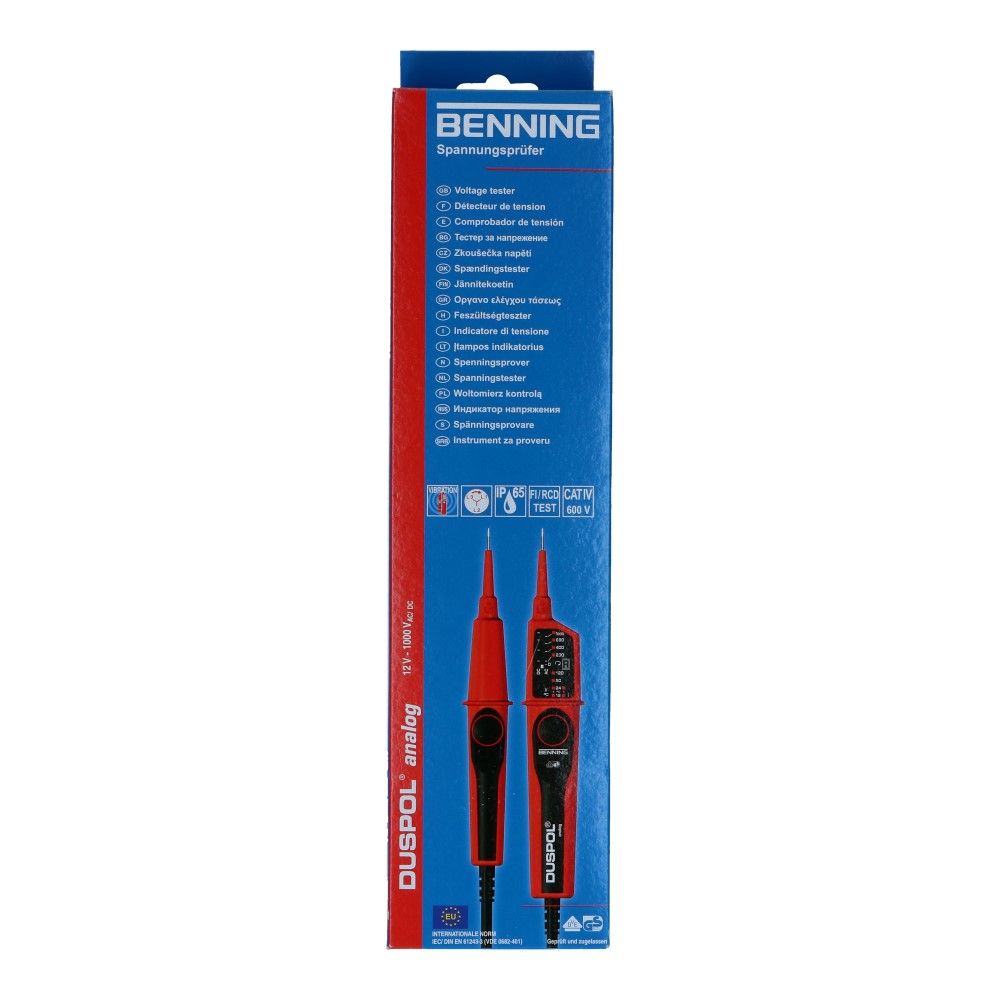 Duspol Analog 2 polig spanningstester 12-1000V AC/DC Duspol Analog 2 polig spanningstester 12-1000V AC/DC