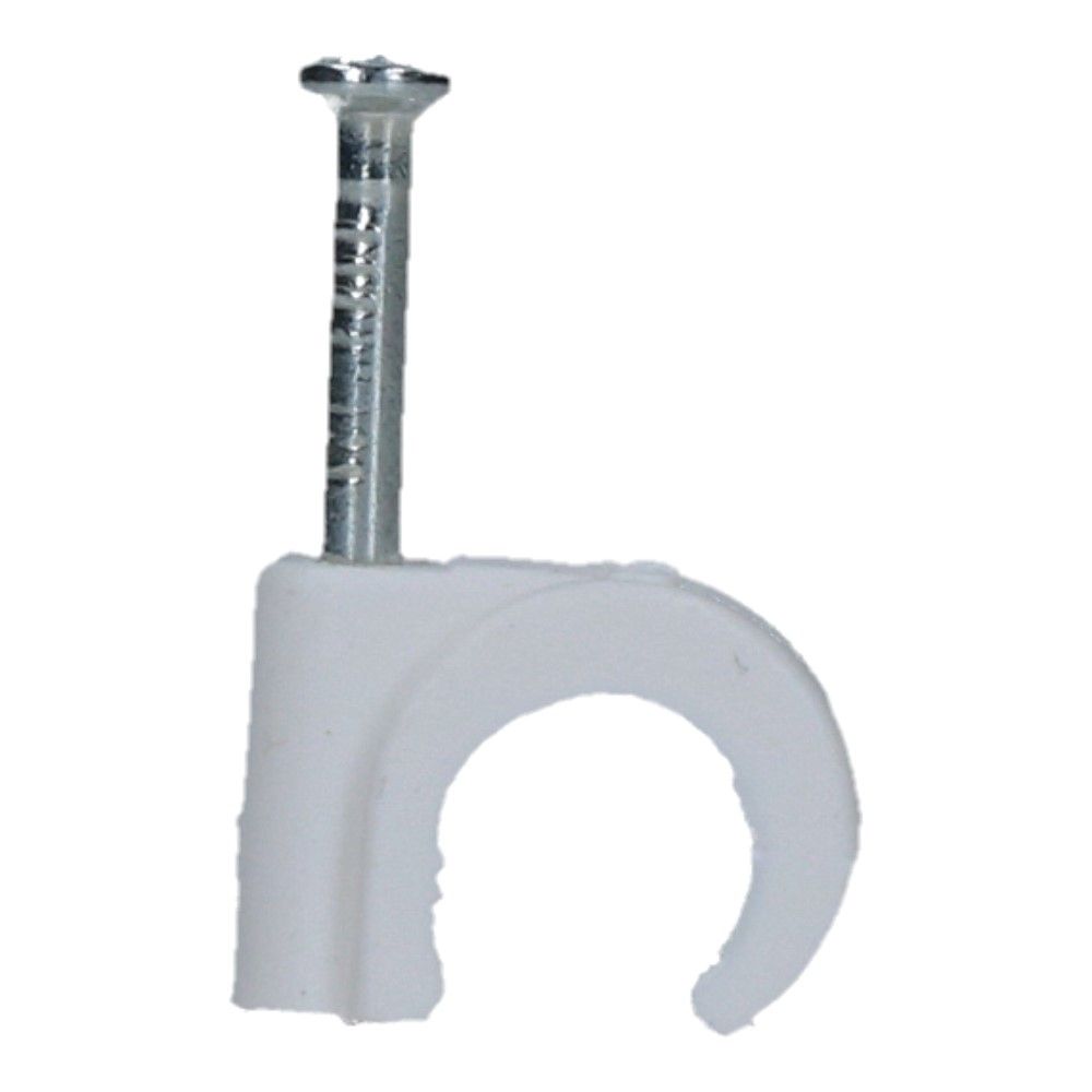 Spijkerclip universeel 8-10mm wit - 100 stuks Spijkerclip universeel 8-10mm wit - 100 stuks