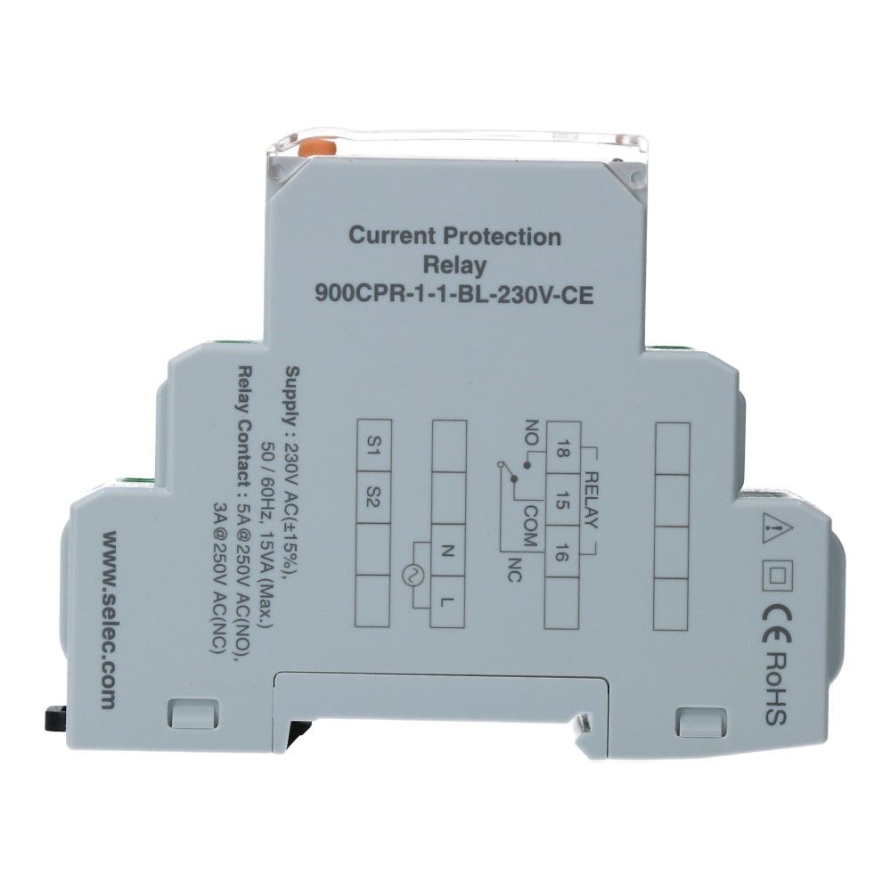 Stroomcontrole relais digitaal 0-999A 1 fase Stroomcontrole relais digitaal 0-999A 1 fase