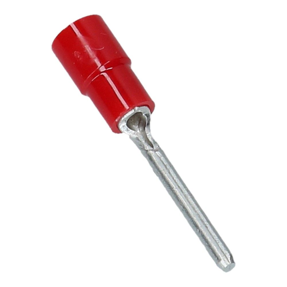 Kabelschoen penstekker D-1.9mm L-16mm Rood - 100 stuks