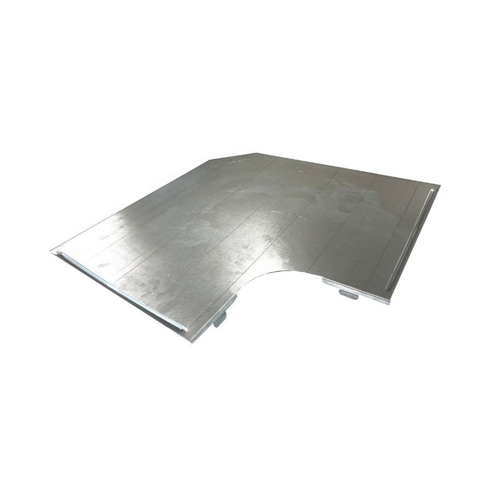 Kabelgoot deksel bocht 90° klikbaar 200x60mm Sendzimir verzinkt
