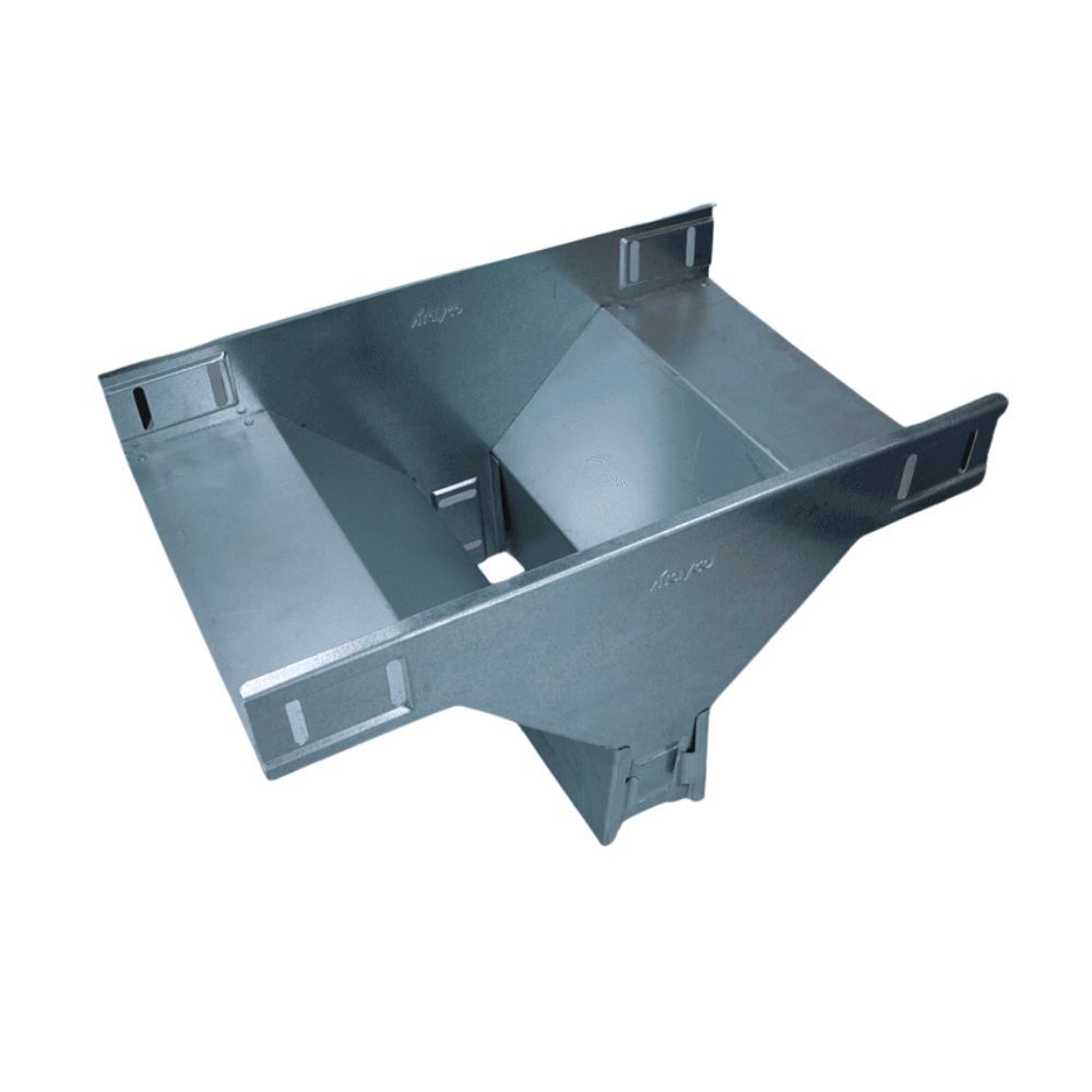 Kabelgoot aftakstuk verticaal 200x60mm Sendzimir verzinkt
