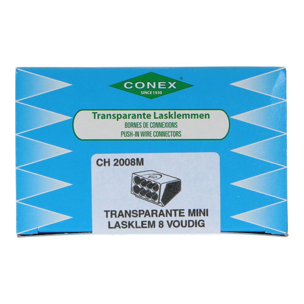 Lasklem 8 voudig 0.5-2.5mm² voor massief draad - 25 stuks Lasklem 8 voudig 0.5-2.5mm² voor massief draad - 25 stuks