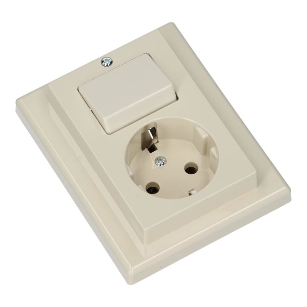 Combinatie wandcontactdoos + wisselschakelaar M-SMART 1013