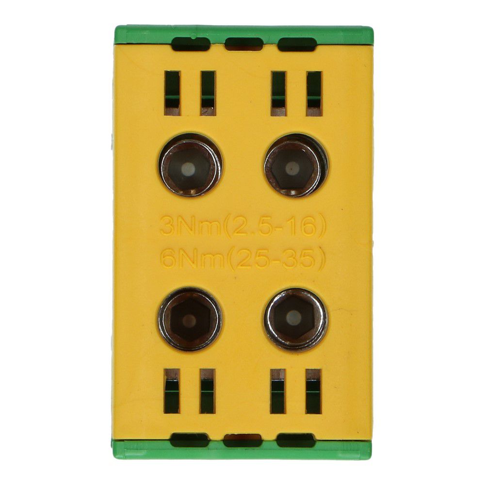 Aftakklem CK2 geel/groen 2.5mm² t/m 35mm² tweevoudig Aftakklem CK2 geel/groen 2.5mm² t/m 35mm² tweevoudig