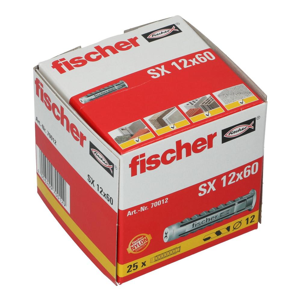 Nylon plug SX met rand 12x60mm - 25 stuks Nylon plug SX met rand 12x60mm - 25 stuks