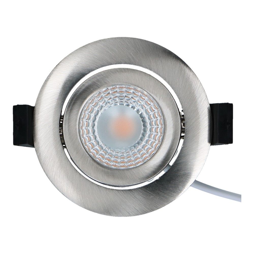 LED spot geborsteld staal IP65 5W 450lm 2700k 84mm kantelbaar dimbaar LED spot geborsteld staal IP65 5W 450lm 2700k 84mm kantelbaar dimbaar