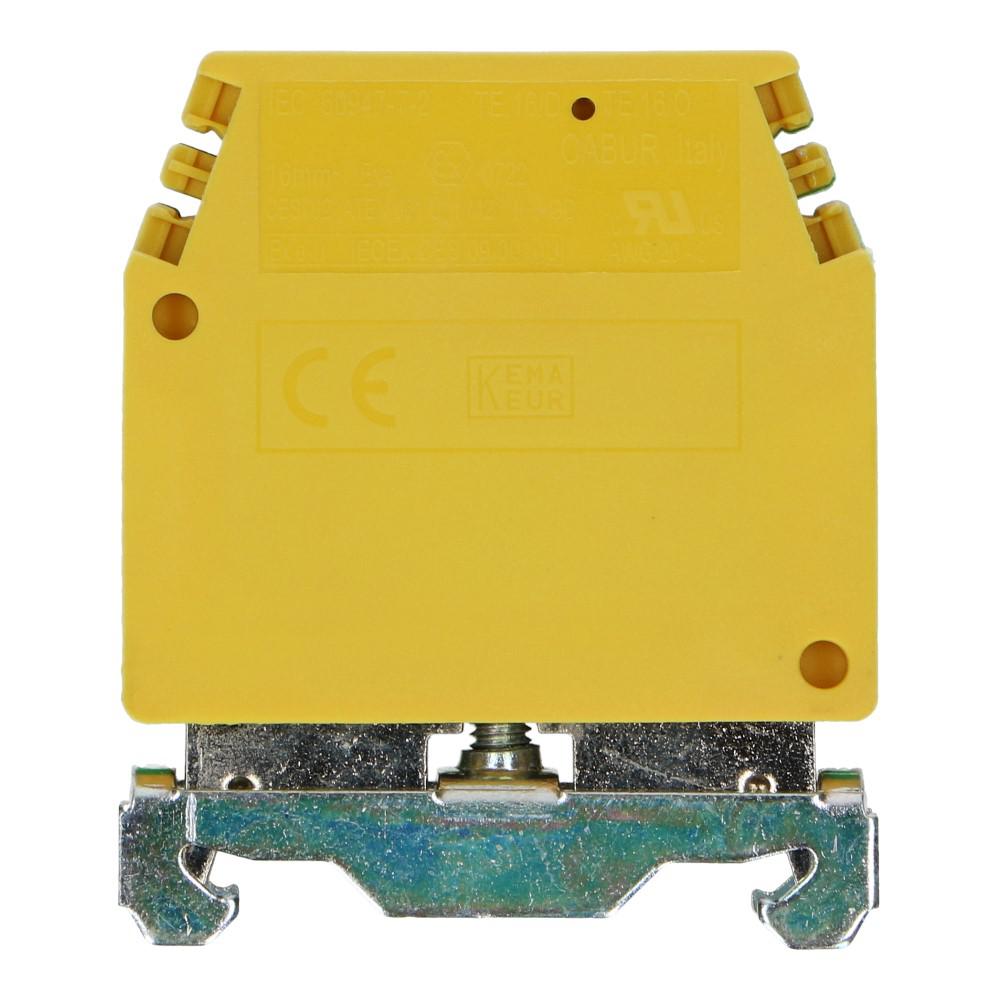 Montageklem aardeklem TE 16mm² geel/groen Montageklem aardeklem TE 16mm² geel/groen