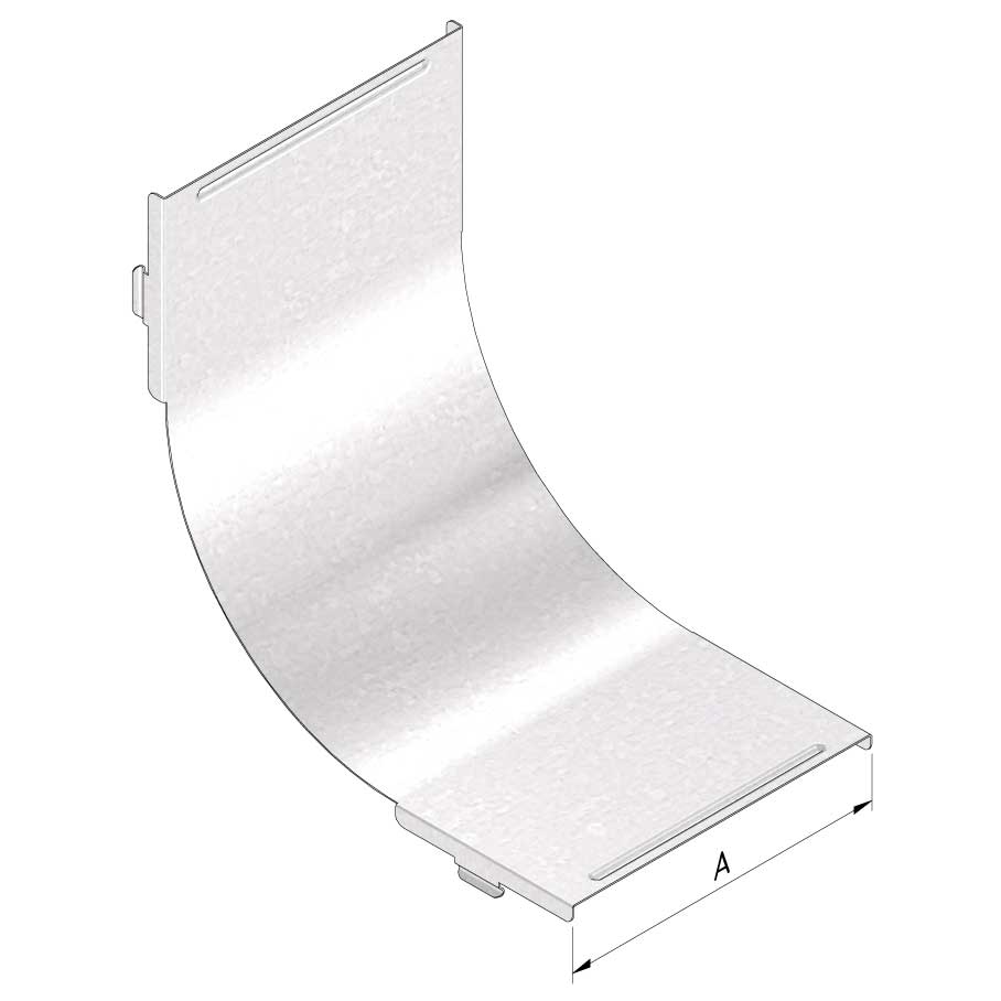 Kabelgoot deksel stijgbocht klikbaar 100x60mm Sendzimir verzinkt Kabelgoot deksel stijgbocht klikbaar 100x60mm Sendzimir verzinkt