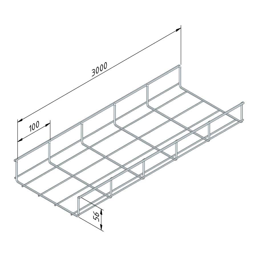 Draadgoot 100x60mm Ultra Galva (UG) 3 - meter Draadgoot 100x60mm Ultra Galva (UG) 3 - meter