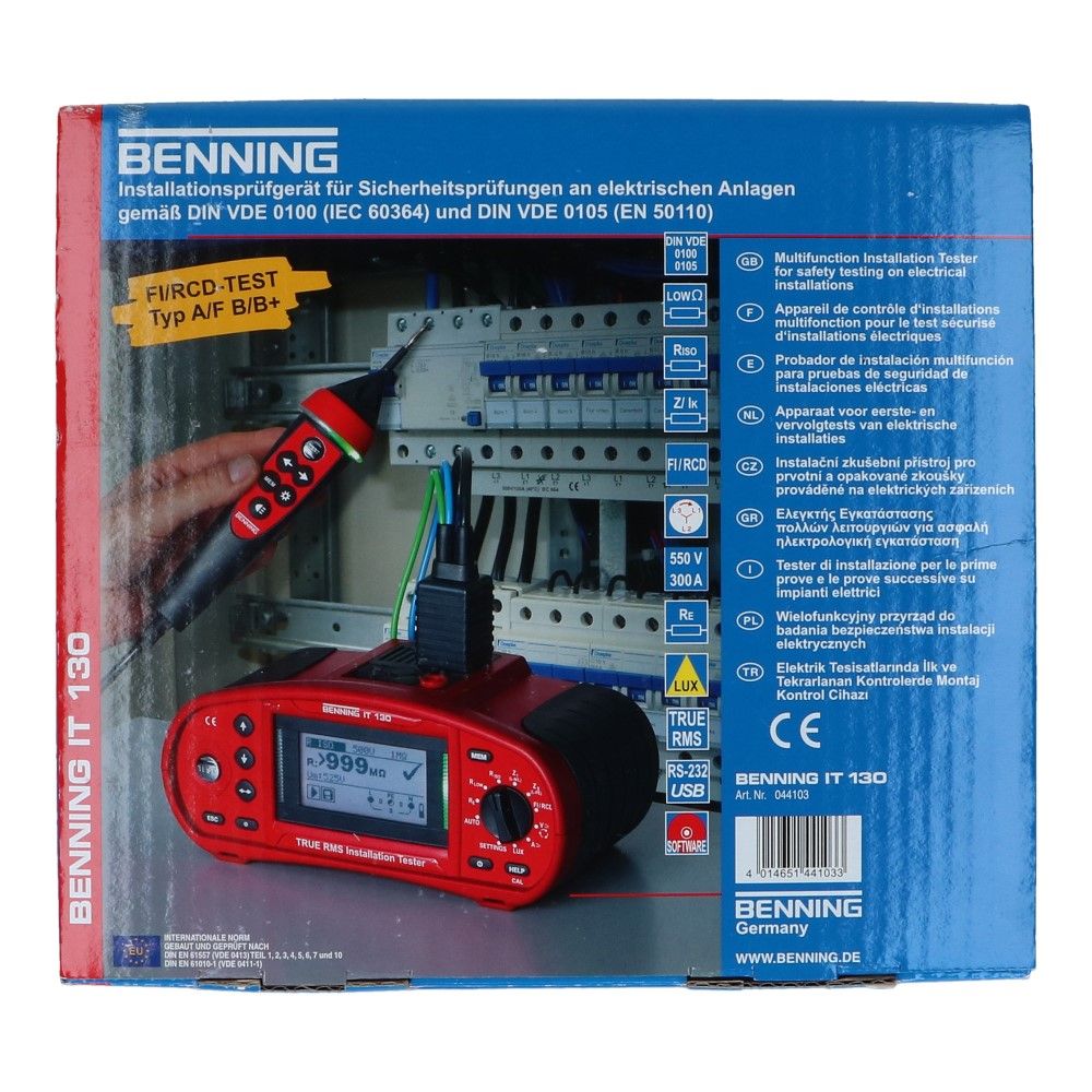 Installatietester IT 130 True RMS met USB en RS232 Installatietester IT 130 True RMS met USB en RS232