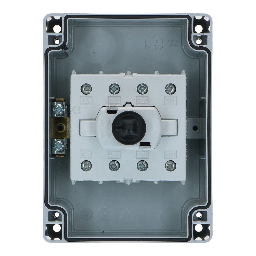 Werkschakelaar IP65 4 polig 25A 96x130x106mm zwart hendel ABS AC22-16A Werkschakelaar IP65 4 polig 25A 96x130x106mm zwart hendel ABS AC22-16A