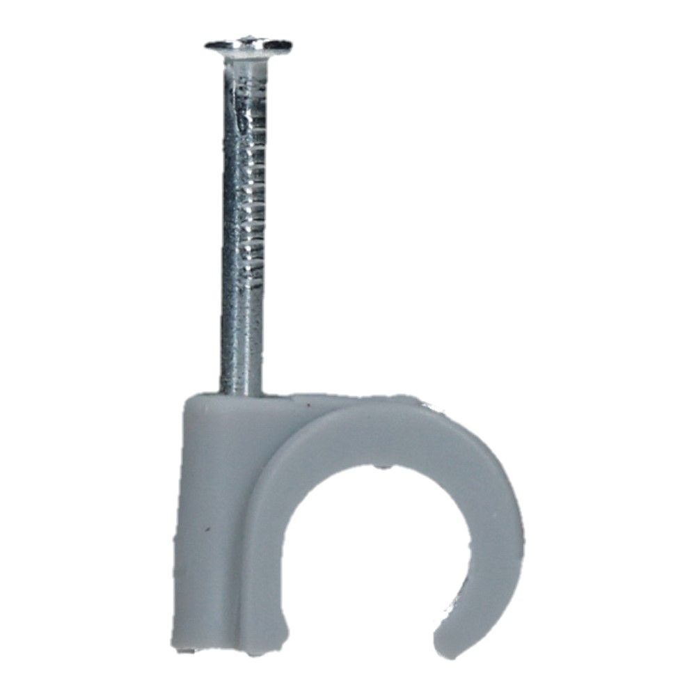Spijkerclip universeel 8-10mm grijs - 100 stuks Spijkerclip universeel 8-10mm grijs - 100 stuks