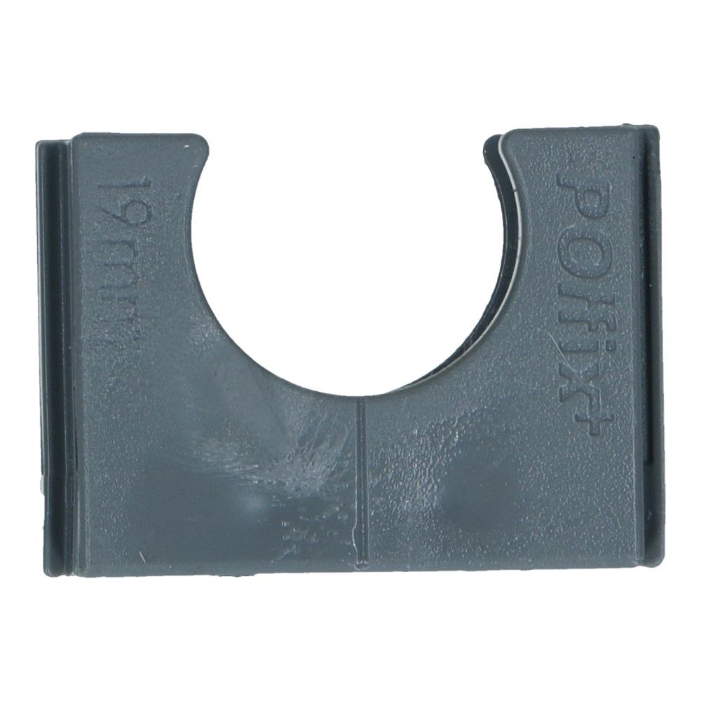 Klemblok grijs 19mm Polfix+ RAL7037 - 100 stuks Klemblok grijs 19mm Polfix+ RAL7037 - 100 stuks