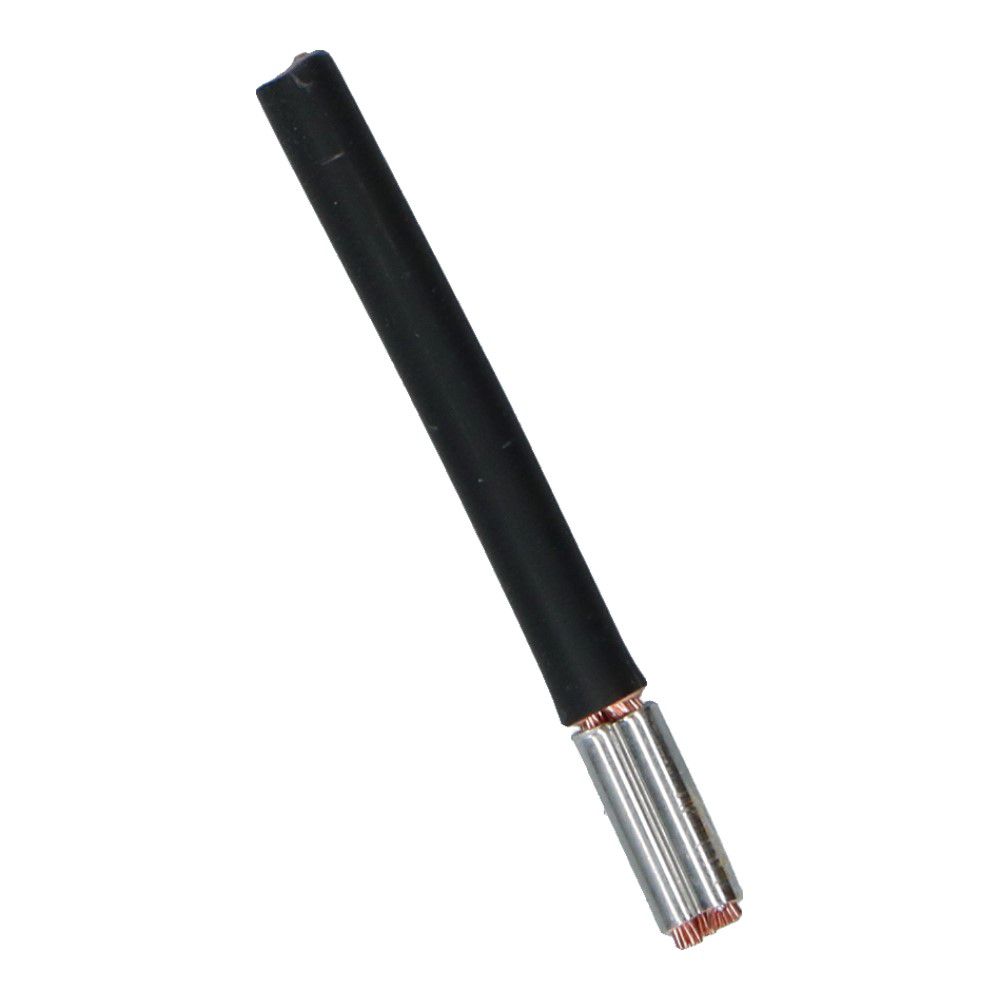 Montagedraad met vertind huls zwart 2.5mm² 110mm halogeenvrij 90°C  Montagedraad met vertind huls zwart 2.5mm² 110mm halogeenvrij 90°C
