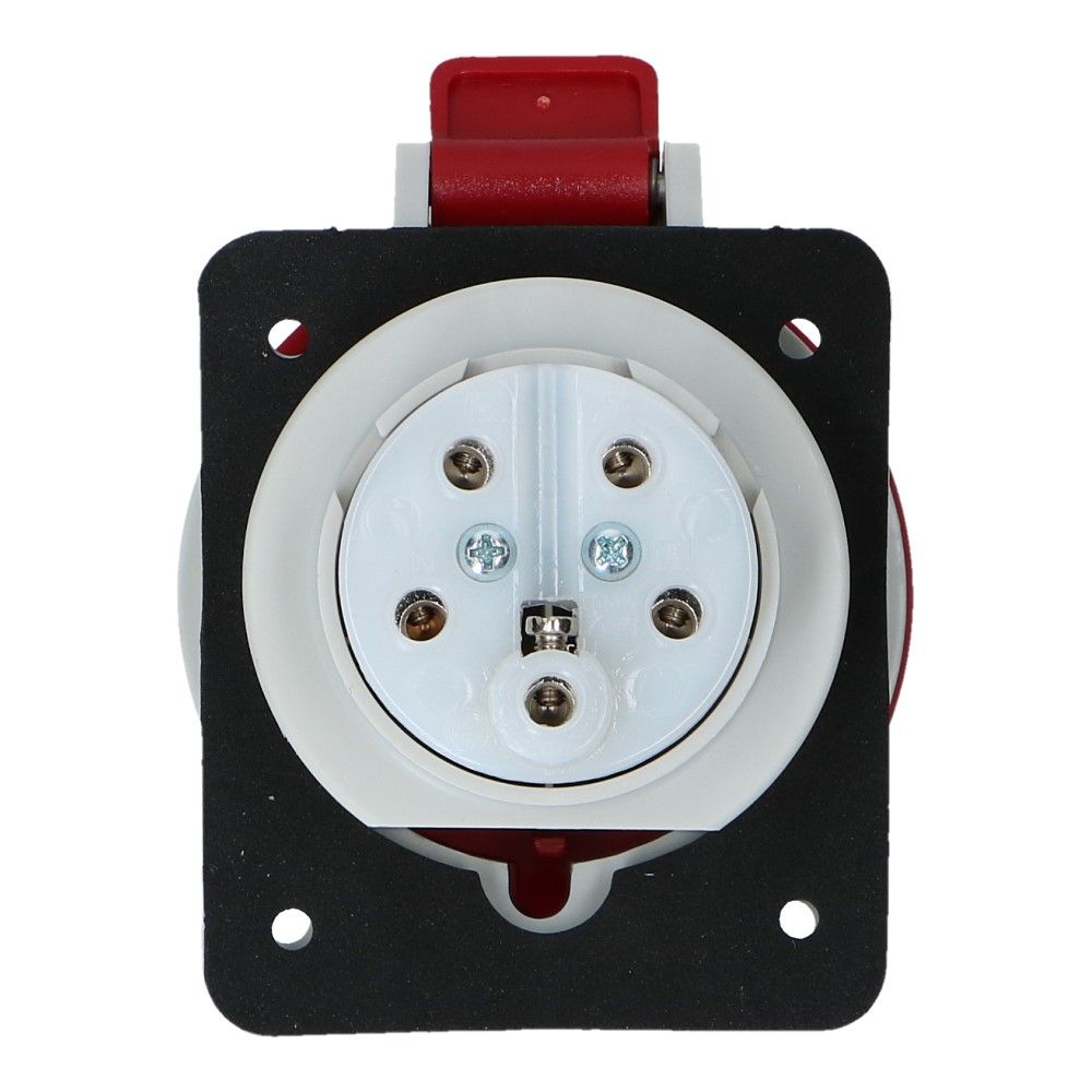 CEE female 5 polig 6H 32A IP54 inbouw wcd 380-415VAC CEE female 5 polig 6H 32A IP54 inbouw wcd 380-415VAC