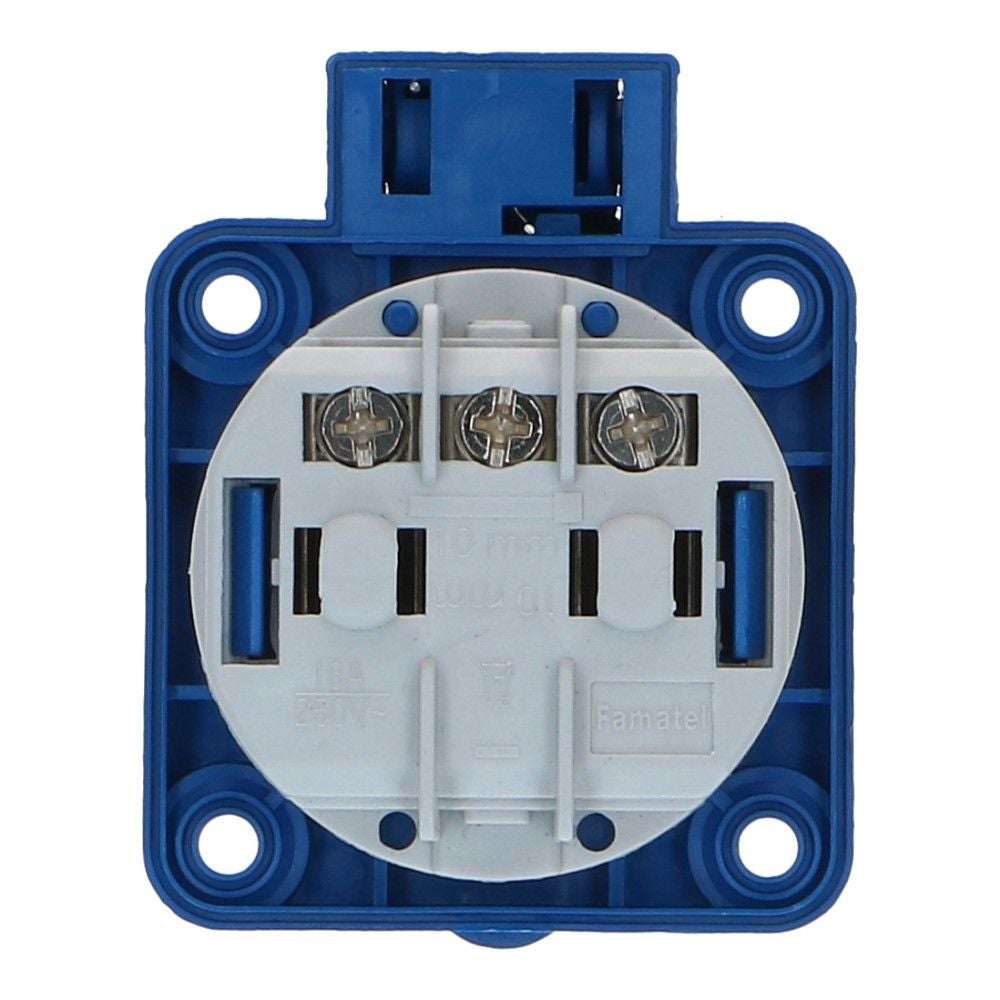 CEE schuko 3 polig 16A IP54 220-240VAC met penaarde verticale invoer CEE schuko 3 polig 16A IP54 220-240VAC met penaarde verticale invoer