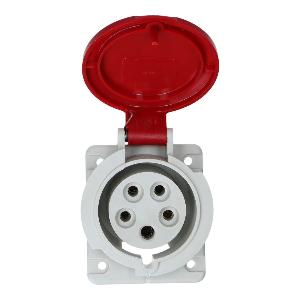 CEE female 5 polig 6H 32A IP54 inbouw wcd 380-415VAC CEE female 5 polig 6H 32A IP54 inbouw wcd 380-415VAC