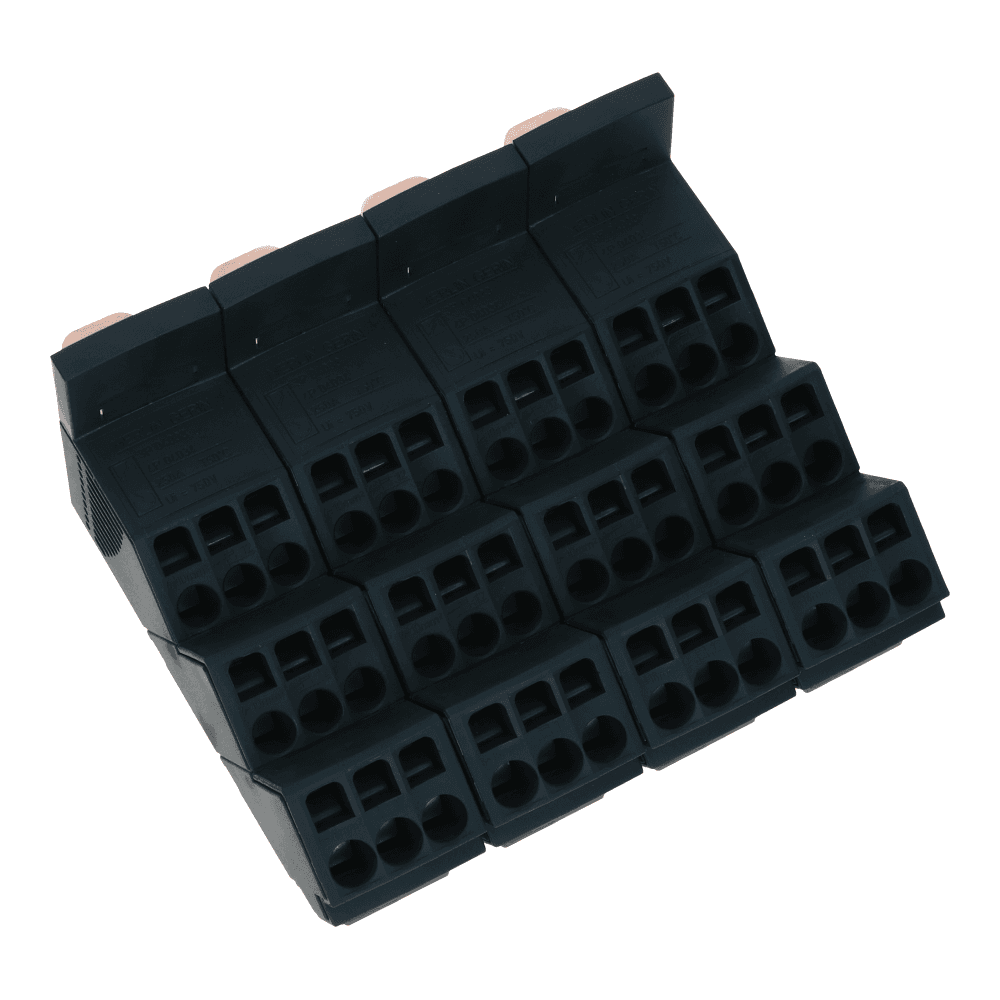 Verdeelblok 250A 4 polig 750VAC Verdeelblok 250A 4 polig 750VAC