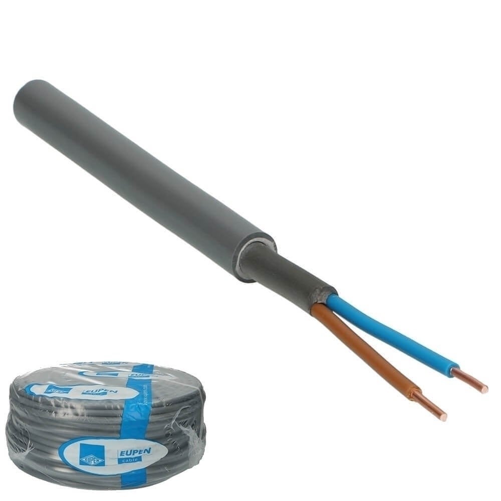 Installatiekabel XMvK 2x1.5mm² grijs Eca - 100 meter
